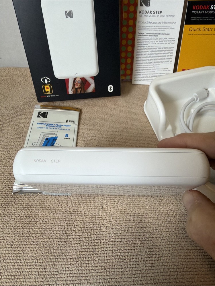 Kodak Step Mobile Instant Photo Printer Portable Zink 2x3" Mini Printer Clean