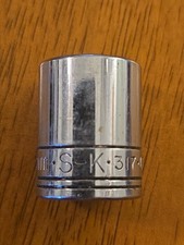 Vintage S-K 17MM 3/8" Drive 6-Point Shallow Socket 317 Made In USA. GB4