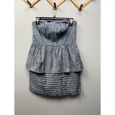 Urban Outfitters Kimichi Dress Womens medium Blue 80s Denim Strapless