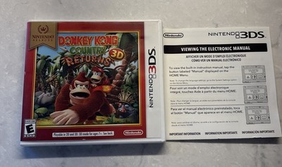 Donkey Kong Country Returns - Nintendo Selects Edition - Nintendo 3DS w/ Manual