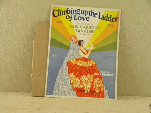 Climbing Up The Ladder of Love Vintage Piano Sheet Music by Jesse Greer 1926