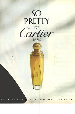ADVERTISING 1996 CARTIER eau de parfum ''SO PRETTY'' 