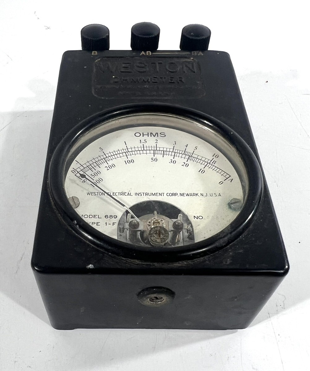 Vintage Weston 689 Type 1-f Ohmmeter Electrical Tester | eBay Vintage Weston 689 Type 1-f Ohmmeter Electrical Tester | eBay