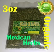 Papaya leaf Tea, Hojas de papaya, carica papaya, Organic papaya leaves c/s 3oz !