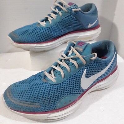 Nike Lunar Trainer Running Shoes Womens Size 11 Blue Jogging