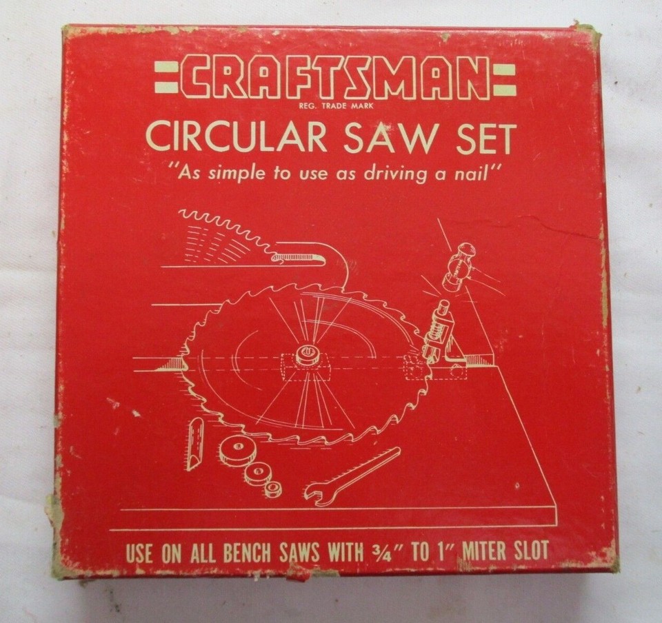 Sears Craftsman Roebuck Simpsons 93530 Circular Saw Set for Bench Saws