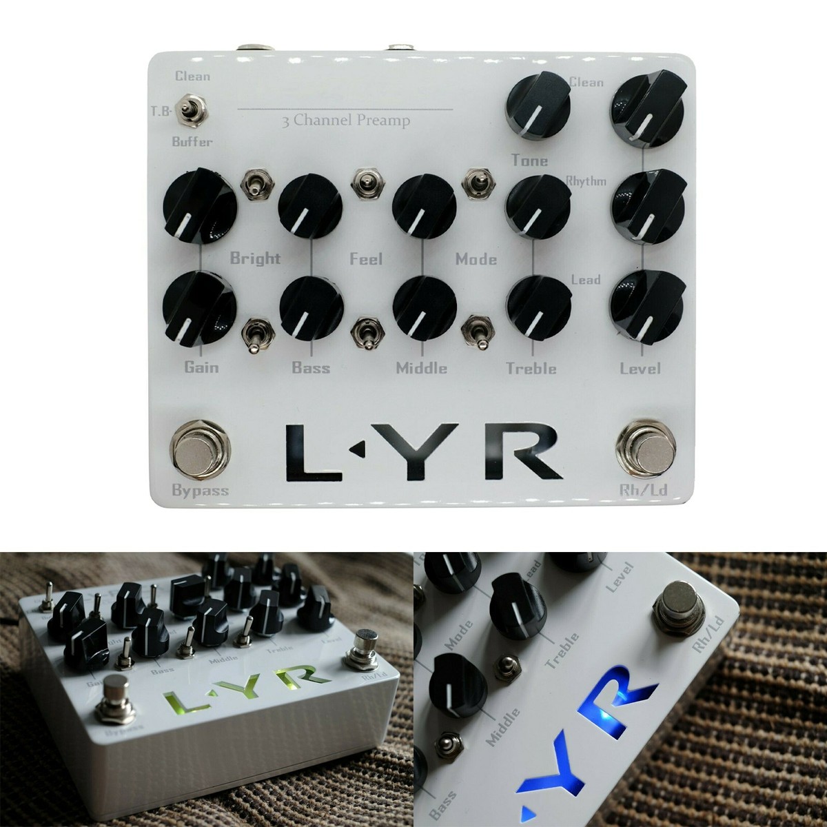 LY-ROCK LYR 3 Channel Guitar Preamp Effect Pedal For KSR LY-ROCK LYR 3 Channel Guitar Preamp Effect Pedal For KSR