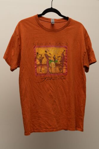 Gildan New Orleans Jazz Orange Graphic Print Shirt
