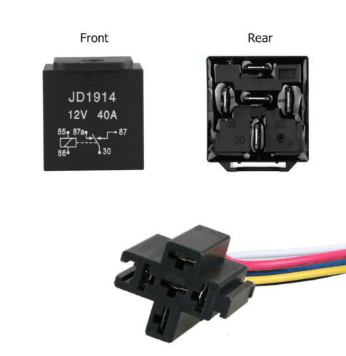 5Pcs Car 12V DC 40A 5_Pin Relay Switch Harness Socket Waterproof Automotive SPDT - Picture 7 of 11