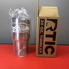Taza de viaje de acero inoxidable con vaso aislado RTIC 20 oz con Seattle Seahawks