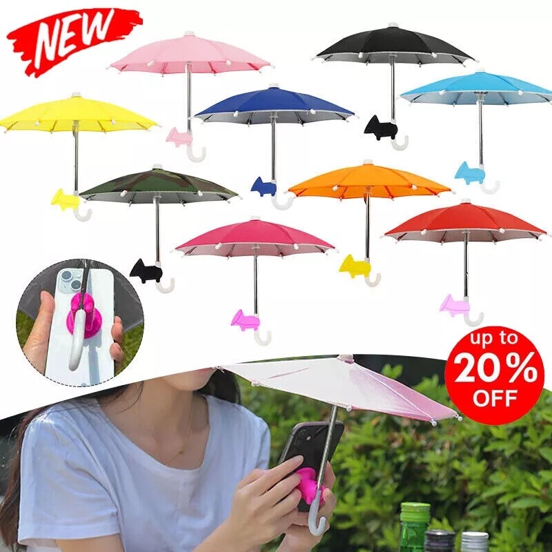 Mini Sun Shade Mobile Phone Holder Sun Umbrella Suction Cup Portable