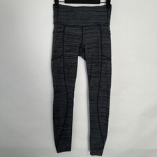 ATHLETA Leggings Womens Size XS Yoga Pants Gray Heather Nylon Blend Pockets