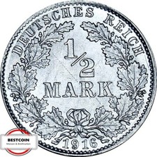 J 16  1/2 Mark KAISERREICH von 1916 D in STG-  10721374