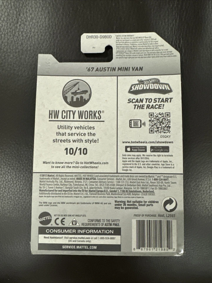 Hot Wheels 2015 City Works '67 мини-фургон Austin красный новый в заводской упаковке - Изображение 2 из 2