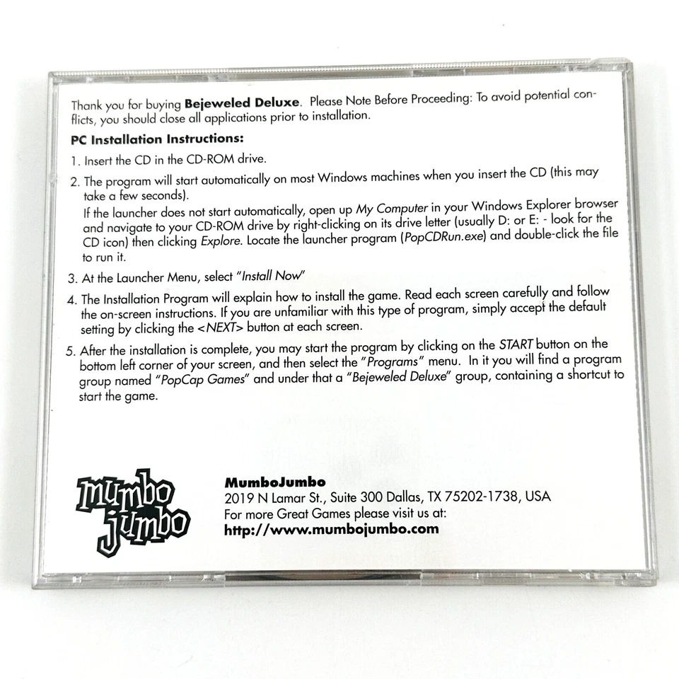 Bejeweled PC CD Rom PopCap Games 2006 Windows 98/Me/2000/XP Vintage  - Image 2 of 4