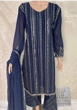 PAKISTANI INDIAN SALWAR KAMEEZ WEDDING DESIGNER BOLLYWOOD DRESS PARTY WEAR NEW