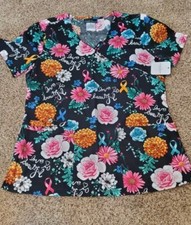 Cherokee Scrub Top Small Black NWT