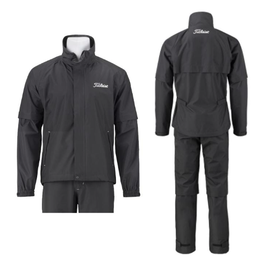 Titleist Golf Stratch Rain Wear Jacket Pants Black L Men's Titleist Golf Stratch Rain Wear Jacket Pants Black L Men's