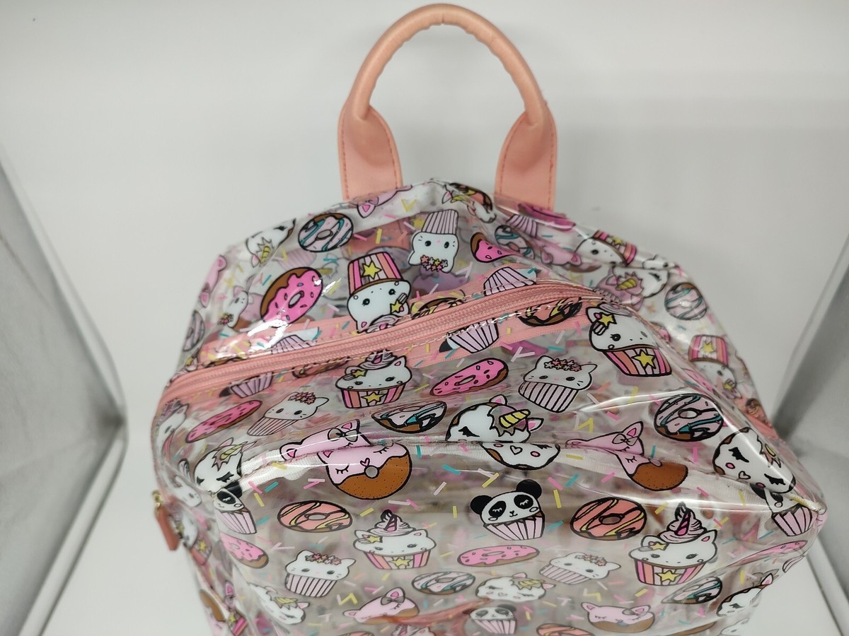 Luv Betsy from Betsy Johnson Clear Large Backpack Betsey Johnson Large Strawberry Print Clear Backpack  main image 3