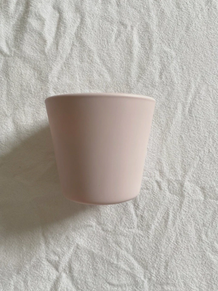 kleiner matter rosaner Übertopf / Teelichthalter / Windlicht IKEA