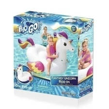 Bestway H2OGO! Fantasy Unicorn Kids Ride-On Pool Float 61in x 47in NEW