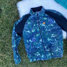 Kenzo Abstract Green Printed Polyester-blend Track Jacket Queen Latifah Large