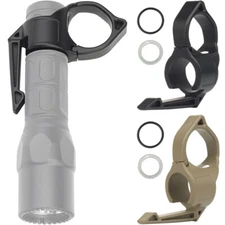 Tactical Flashlight Ring Holder Flashlight Finger Release Ring with Pocket Clip