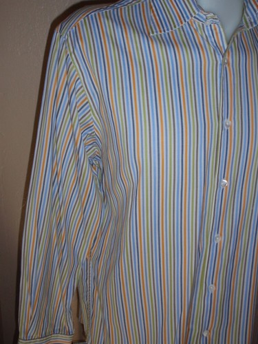 BRANDINI 100% Cotton Men's Shirt Size L Long Sleeve Spread Collar 2 Button NWOT - 第 4/11 張圖片