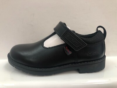 Kickers Junior Girls Lachly T-Bar Leather Black UK 8 EU 25 Ref M351''