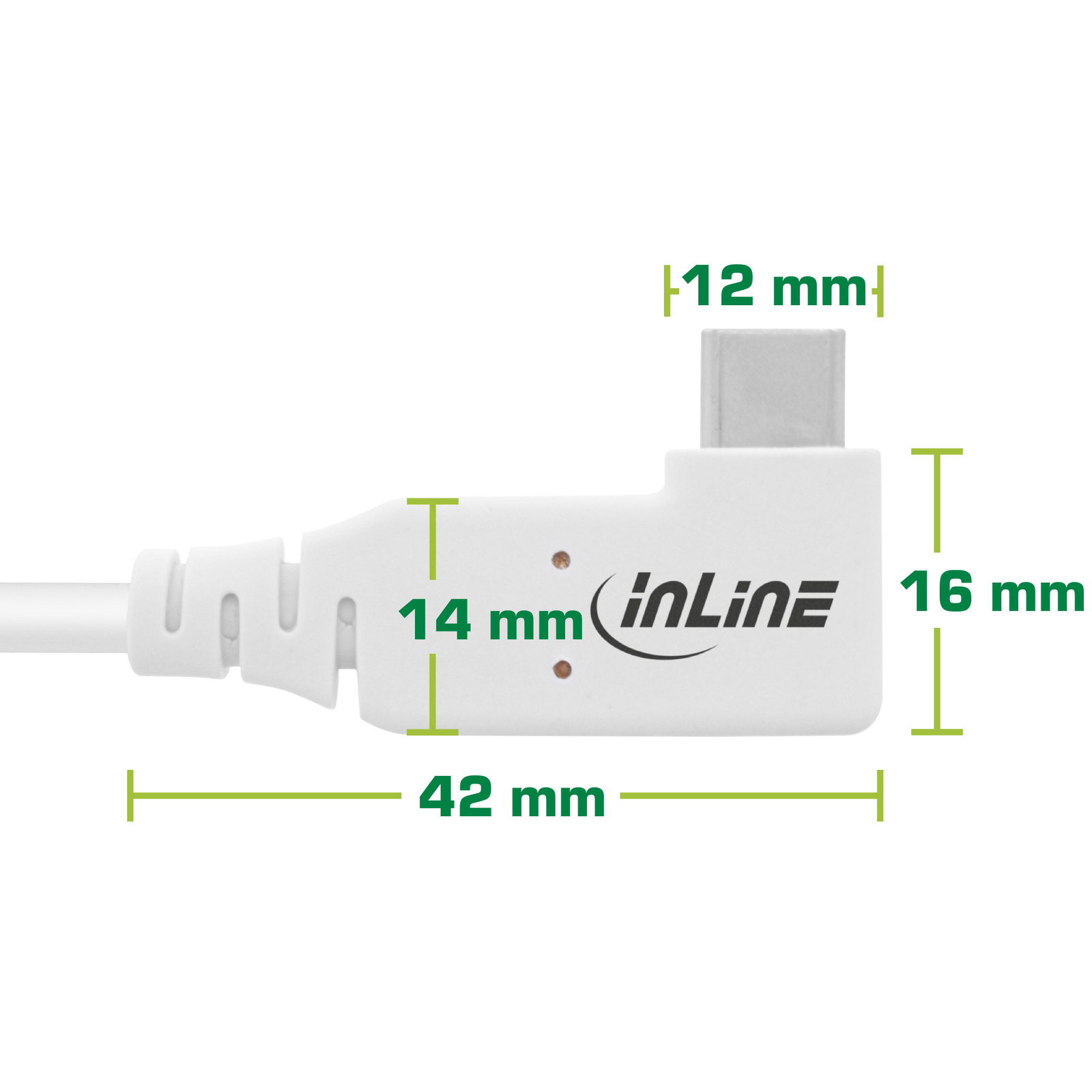 Thumbnail - Inline Usb4 Kabel, Usb-c, Einseitig Gewinkelt, Pd 240w, 8k60hz, Tpe,