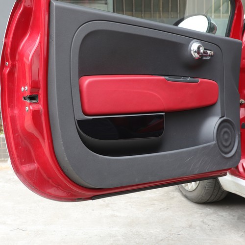 Glossy Black Interior Door Panel Trim Sticker For Fiat 500 Abarth 595 695 2010+ - Picture 8 of 22