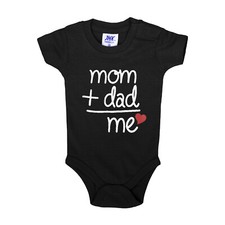 Body mamma + papà = me idea regalo nero mom + dad me bambino bambina neonato
