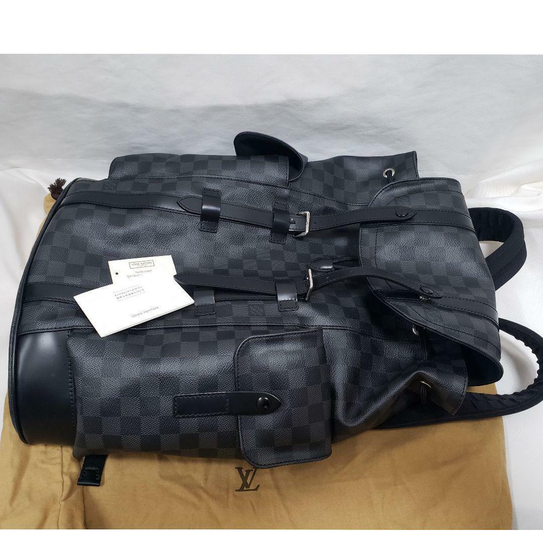 louis vuitton backpack black and grey