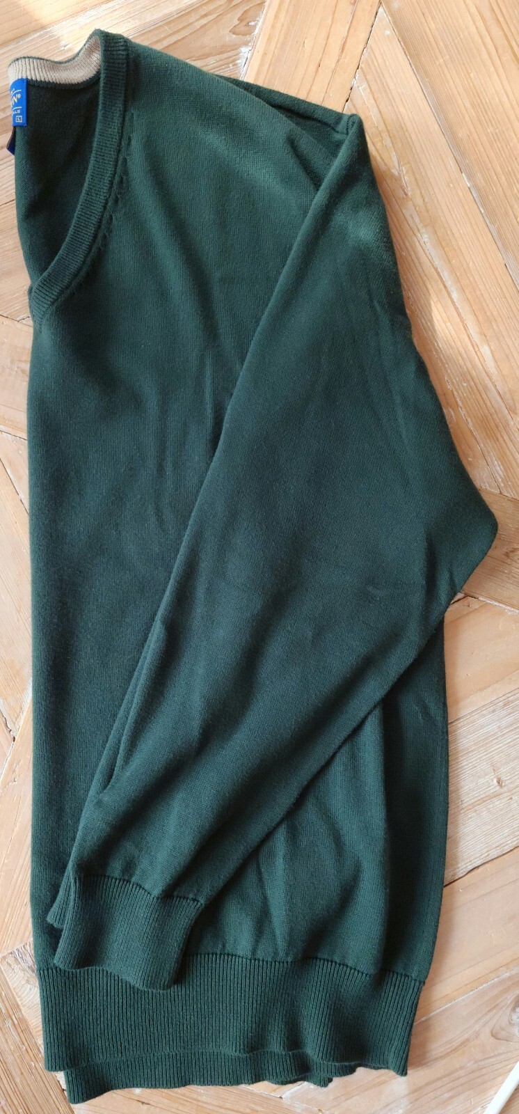 Pendleton Mens Large V-Neck Pullover Sweater Green - image 5