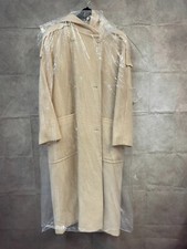 Hilda Ltd. Icelandic Beige Wool Double Breasted Hooded Coat Size Ladies L