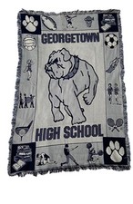 Georgetown Highschool Vintage Cotton Blanket Made In USA T.S. Outfitters
