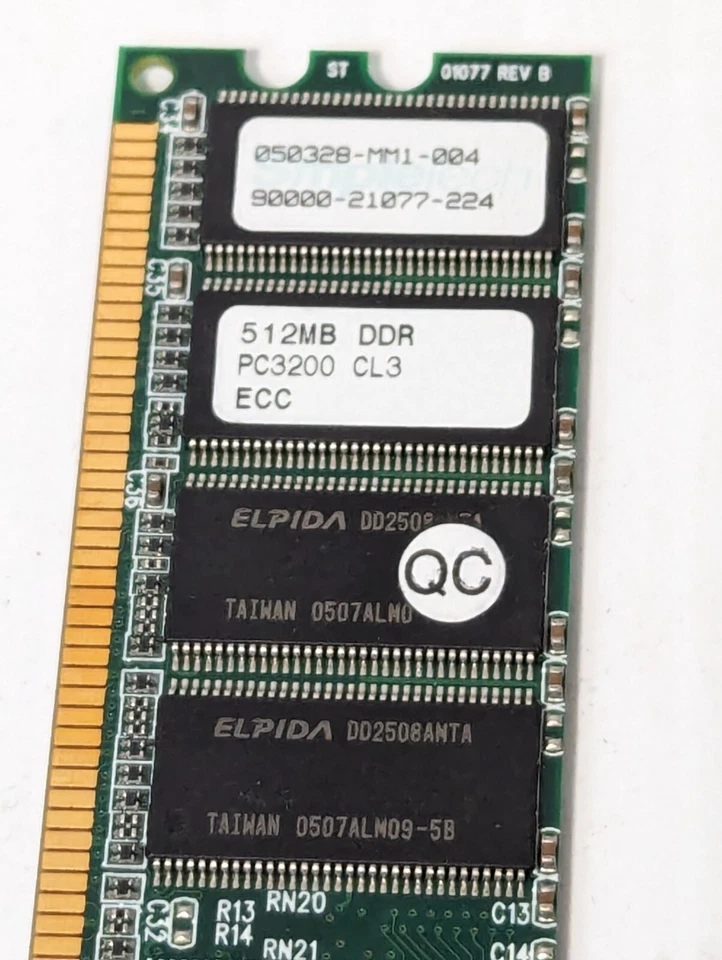 Lot of 2 (1GB) 050328-MM1-004 512MB DDR PC3200 CL 3 ECC - Image 3 of 3