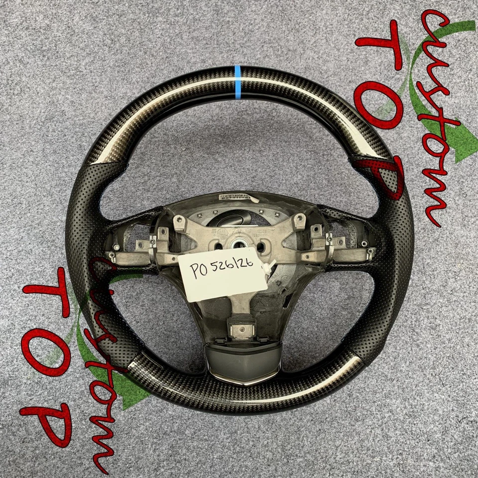 Real Carbon Fiber Steering Wheel Fit For Chevrolet Corvette C6 Z06 2006 - 2013 — 第 2/4 张图片