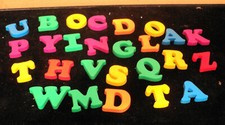 Vintage Lot of Plastic Magnet Letters