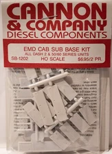 Cannon & Company HO #1202 EMD Cab Sub Base -- All Dash 2 & 50/60 Series Units