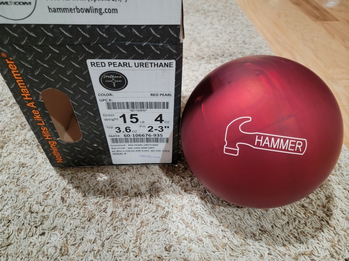 な　HAMMER レッドパールウレタン　15lb HAMMER RED PEARL URETHANE レッドパール ウレタン 丨ボウリング