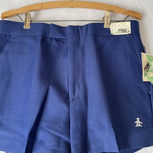 Pantaloncini vintage anni '60-'70 Munsingwear abbigliamento attivo blu navy taglia 36 nuovi con etichette - Foto 2 di 12