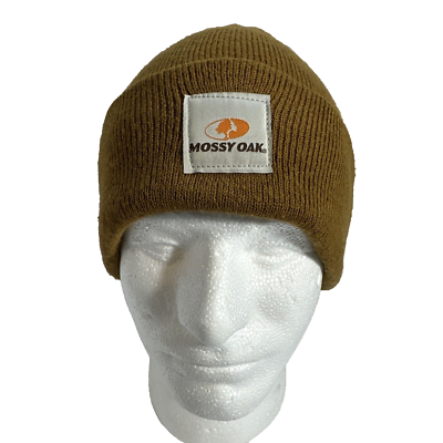 Mossy Oak Beanie Cuffed Maple Brown Uneven stitching Aquarius Ltd