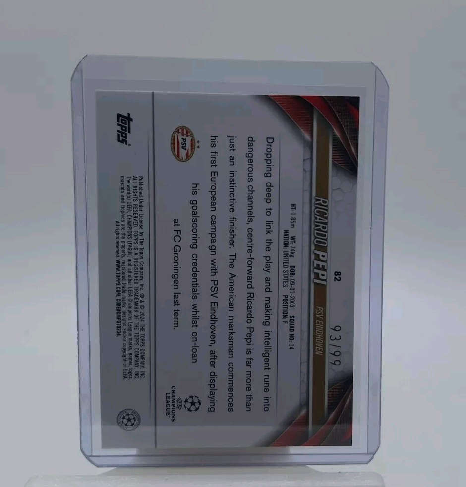 2023-24 Topps Uefa CC Ricardo Pepi /99 - PSV USA Eindhoven USMNT