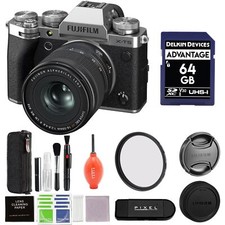 Fujifilm X-T5 Mirrorless Camera with XF 16-50mm Lens Silver Bundle Starter