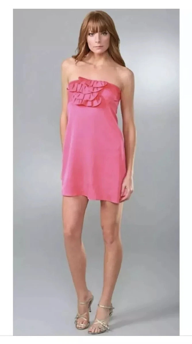 Alice and olivia hot pink dress cheap