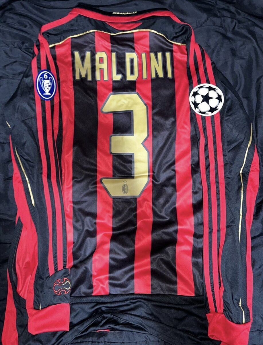 AC Milan UCL Home Kit 06/07 Maldini #3 Soccer Jersey Long AC Milan UCL Home Kit 06/07 Maldini #3 Soccer Jersey Long