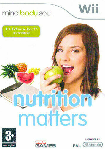 Nutrition Matters Nintendo Wii PAL UK EXCELLENT Condition HEALTH WELLBEING GAME