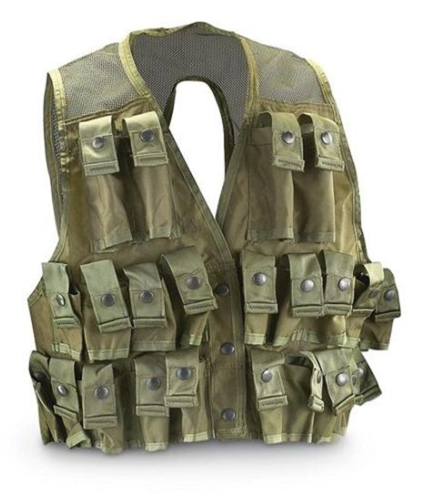 USGI Vintage Vietnam Grenade Ammunition Carrying Vest OD Green