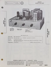 SAMS PHOTOFACT SERVICE MANUAL 112-4 MASCO MODEL MA-10HF